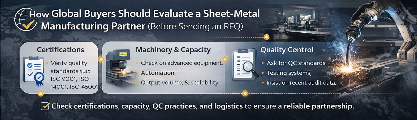 How Global Buyers Should Evaluate a Sheet-Metal Manufacturing Partner (Before Sending an RFQ)