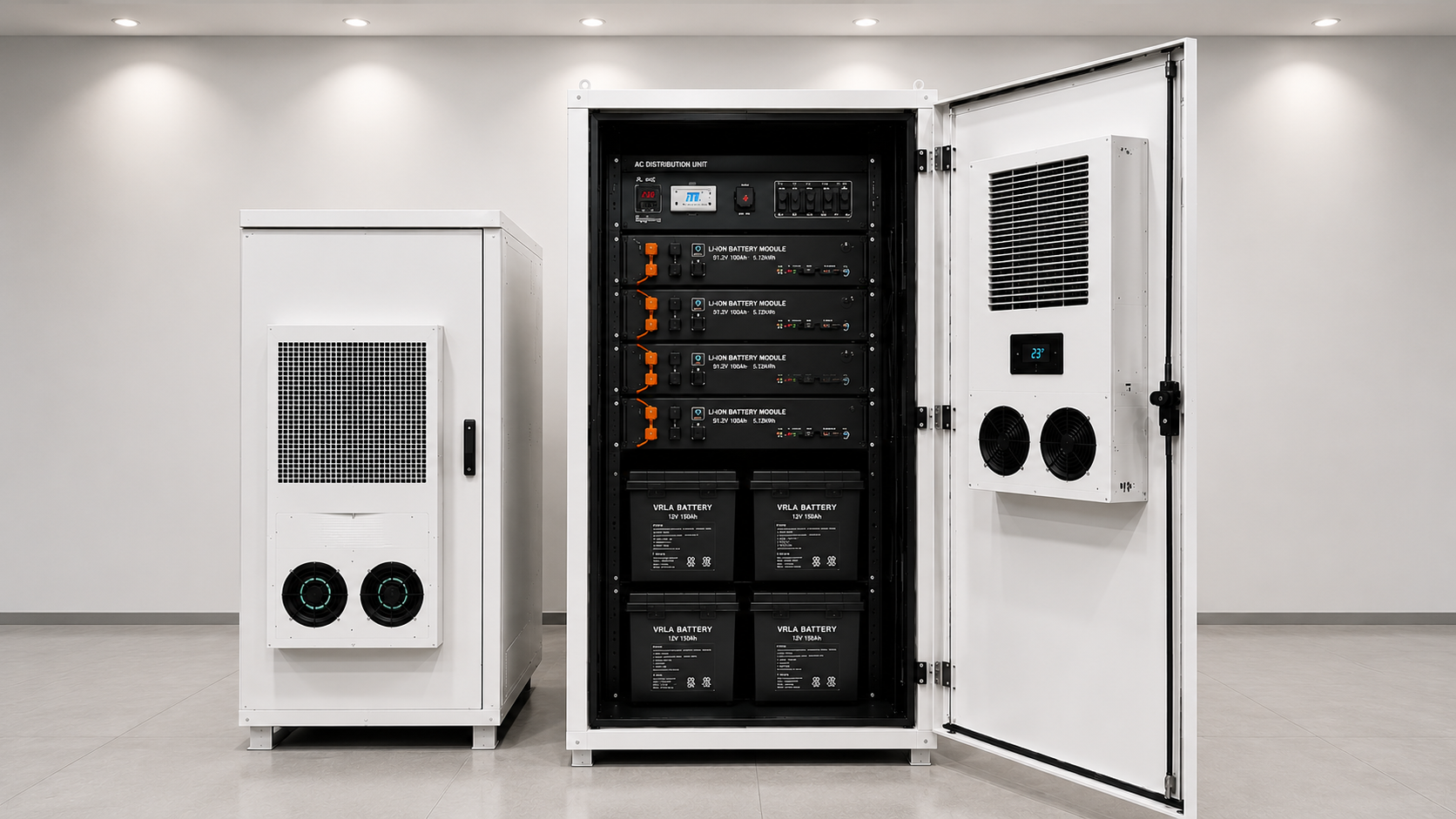 IP-Rated Battery Racks with Rack-Mounted AC — Complete Specification Guide for Li-ion & VRLA Systems